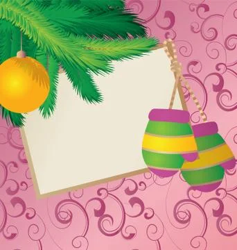 Christmas card vector illustration Stock Illustration