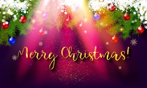 Christmas card vector Illustration. Stock Illustration