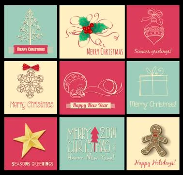 Christmas cards Stock Illustration