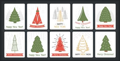 Christmas Cards Stock Illustration