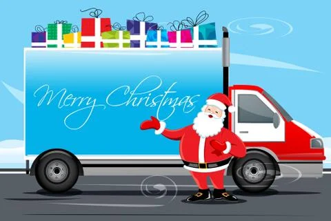 Christmas cargo Stock Illustration