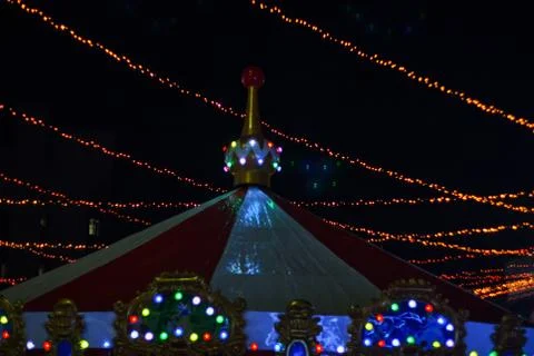 Christmas carousel Stock Photos