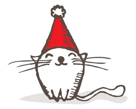Christmas cat Stock Illustration