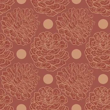 Christmas Cedar and Dots Illustrazione stock