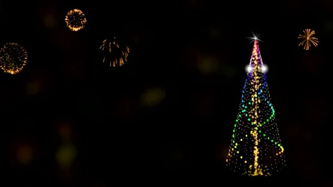Christmas celebrations motion graphics with night background Stock Footage 144803483