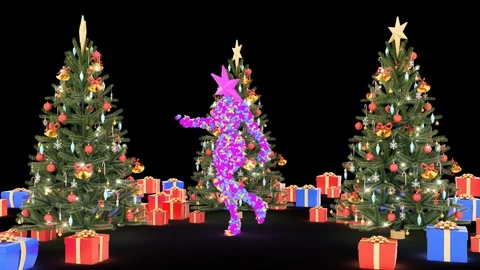 Christmas character dancing loop Stock Footage 123538757