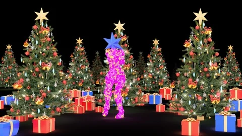 Christmas character dancing loop V2 Video stock 123570837
