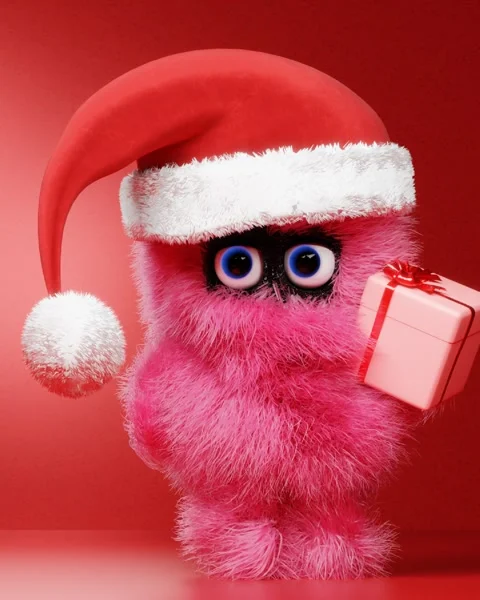 Christmas character with gift box Video stock 294958089