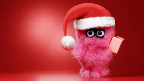 Christmas character with gift box Stock Footage 294958111