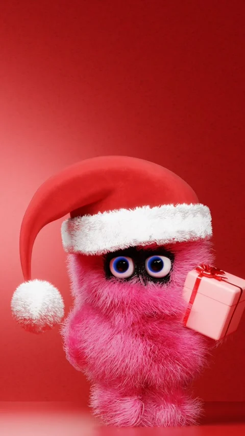 Christmas character with gift box Stock Footage 294958147