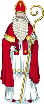 Christmas Character Sinterklaas colored Stock Illustration
