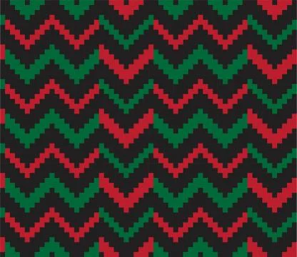 Christmas Chevron Seamless Pattern Background Stock Illustration