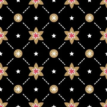 Christmas chic pattern. One of 12 hygge seamless. Stock Illustration