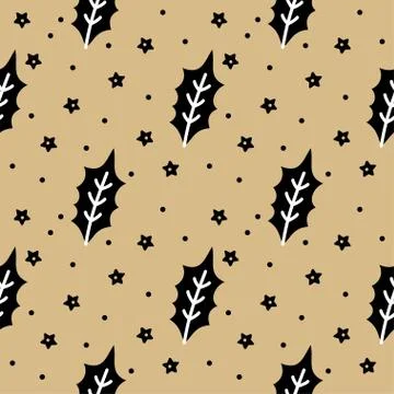 Christmas chic pattern. One of 12 hygge seamless. Stock Illustration