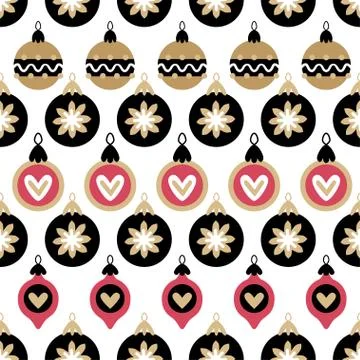 Christmas chic pattern. One of 12 hygge seamless. Stock Illustration