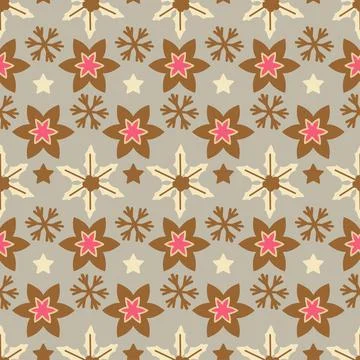 Christmas chic pattern. One of 12 hygge seamless. Stockillustratie