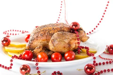 Christmas chicken Stock Photos