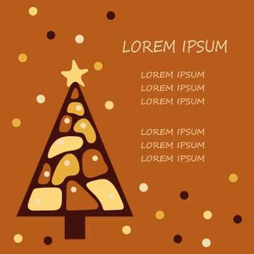 Christmas chocolate tree. Different kinds of chocolate. Stock Illustration