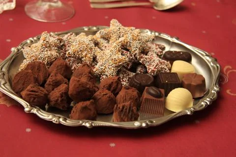 Christmas chocolates Stock Photos