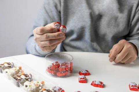 Christmas chocolates. Stock Photos