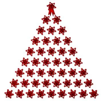 Christmas. Christmas tree bows - 3D illustration 스톡 일러스트