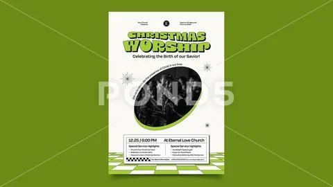 Christmas Church Flyer Template Modello PSD