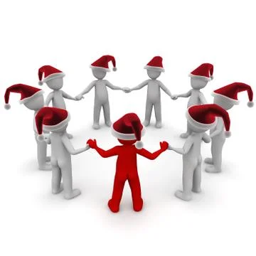 Christmas circle Stock Illustration