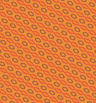 Christmas citrus spice repeatable contour surface pattern with pear green, orang Stock Illustration
