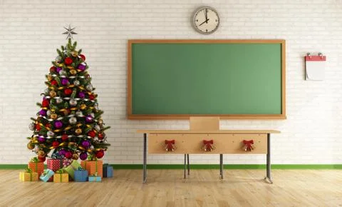 Christmas classroom Stock Illustration