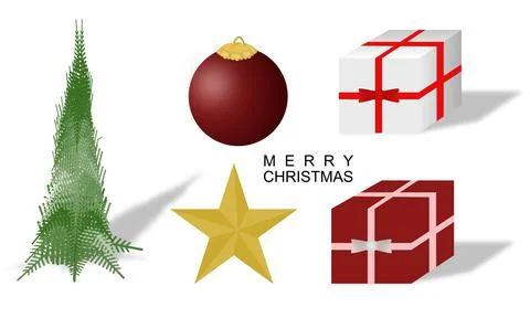 Christmas clip art vector set Stock Illustration