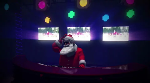 Christmas Clip Of Santa Claus Dj Stock Video Pond5