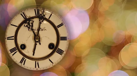 Christmas clock Stock Footage 41495693