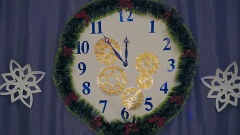 Christmas clock in the kindergarten Stock Footage 126933168