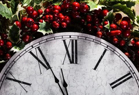 Christmas clock Stock Photos