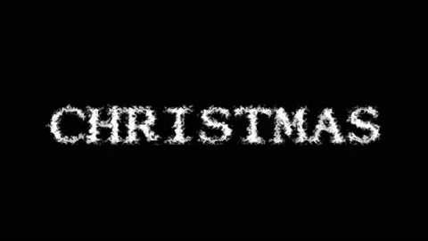 Christmas cloud text effect black isolated background Stock Footage 138721683