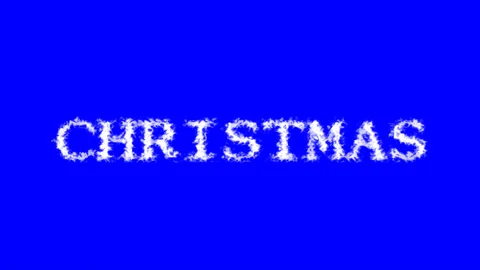 Christmas cloud text effect blue isolated background 스톡 동영상 138721685