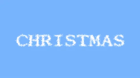 Christmas cloud text effect sky isolated background Stock Footage 138721686
