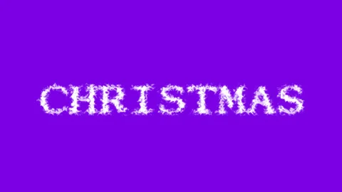 Christmas cloud text effect violet isolated background Stock Footage 138721687