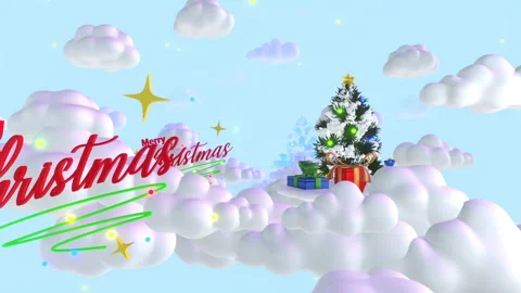 Christmas Clouds Event Background Stock-Footage 292108615