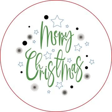 Christmas Coaster Digital Vector File for Laser Cutter. Stock Illustration