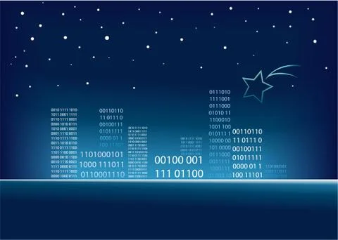 Christmas code city 스톡 일러스트