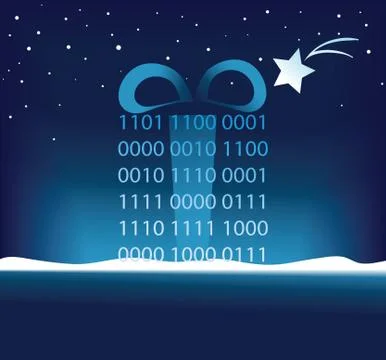Christmas code gift Stock Illustration