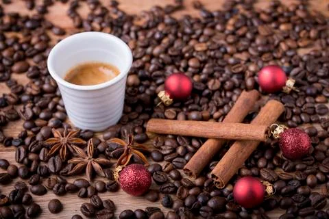 Christmas coffee 스톡 사진