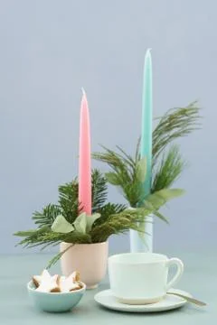 Christmas coffee table Stock Photos