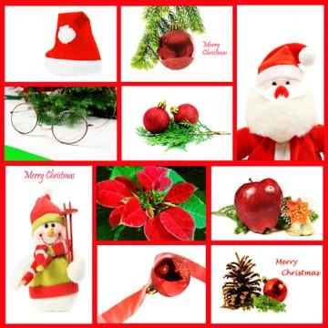 Christmas Collage Stock Illustration