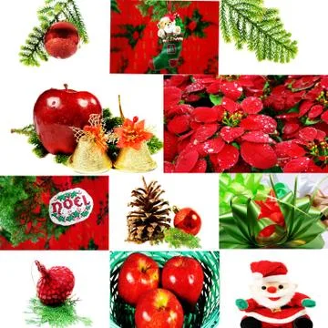 Christmas  collage Stock Illustration