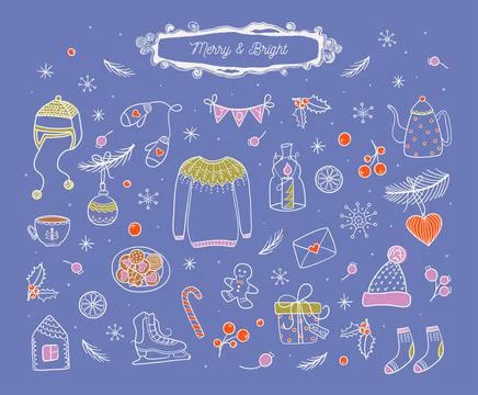 Christmas collection Stock Illustration