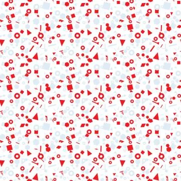 Christmas color Memphis seamless pattern design with triangle confetti 스톡 일러스트