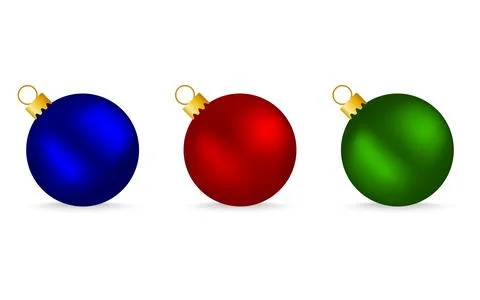 Christmas colored balls for the tree Stock Illustration