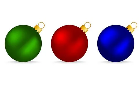 Christmas colored balls for the tree Stock Illustration